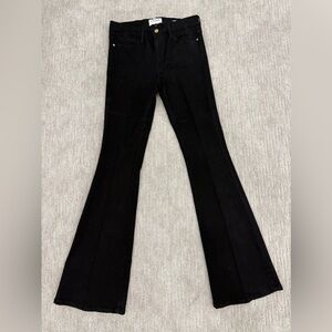 Frame Denim Le High Flare in Black